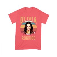 Retro Sunset Stripes Olivia Rodrigo Graphic Tee with Vintage Portrait Unisex Toddler
