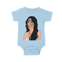 Olivia Rodrigo Cartoon Style T-Shirt with Face Stickers and Pop Expression Unisex Baby Jersey