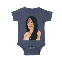 Olivia Rodrigo Cartoon Style T-Shirt with Face Stickers and Pop Expression Unisex Baby Jersey