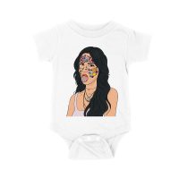 Olivia Rodrigo Cartoon Style T-Shirt with Face Stickers and Pop Expression Unisex Baby Jersey