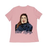 Shocked Expression Olivia Rodrigo T-Shirt with Bold Hoodie Look Women Relaxed