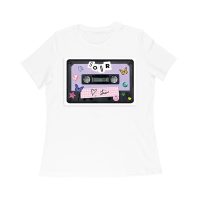 SOUR Cassette Tape Olivia Rodrigo T-Shirt with Butterflies and Notes Women Relaxed