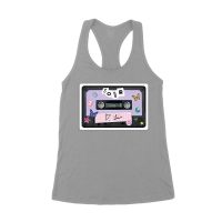 SOUR Cassette Tape Olivia Rodrigo T-Shirt with Butterflies and Notes Women's Racerback Tank Top