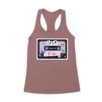 SOUR Cassette Tape Olivia Rodrigo T-Shirt with Butterflies and Notes Women's Racerback Tank Top