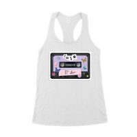 SOUR Cassette Tape Olivia Rodrigo T-Shirt with Butterflies and Notes Women's Racerback Tank Top