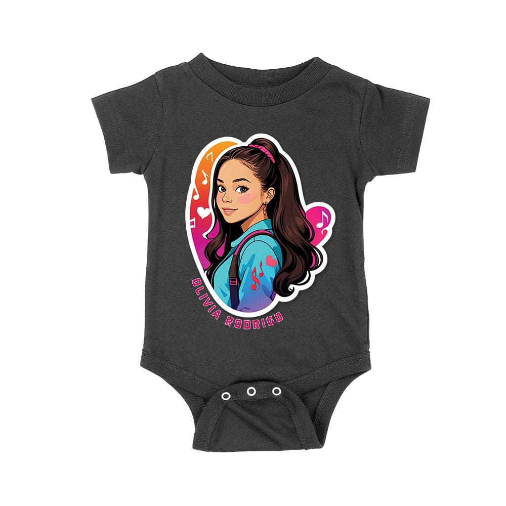 Olr-10_Rs-Black.jpg Bright Olivia Rodrigo Cartoon T-Shirt With Ponytail And Music Icons Unisex Baby Jersey – Viva Party