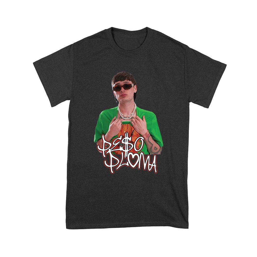Ppt-04_Y-Black.jpg Peso-Pluma Inspired Graphic T-Shirt ? Latin Music Star Portrait Tee For Fans Unisex Youth – Viva Party