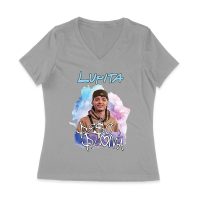 Peso-Pluma Lupita Style Graphic Tee ? Inspired Latin Music Streetwear for Fans Women Jersey V-Neck