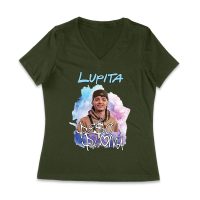 Peso-Pluma Lupita Style Graphic Tee ? Inspired Latin Music Streetwear for Fans Women Jersey V-Neck