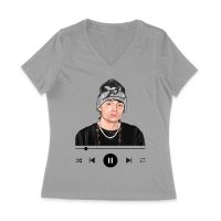 Peso-Pluma Music Graphic Tee ? Music Player Inspired Latin Streetwear Shirt Women Jersey V-Neck