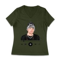 Peso-Pluma Music Graphic Tee ? Music Player Inspired Latin Streetwear Shirt Women Jersey V-Neck