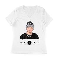 Peso-Pluma Music Graphic Tee ? Music Player Inspired Latin Streetwear Shirt Women Jersey V-Neck