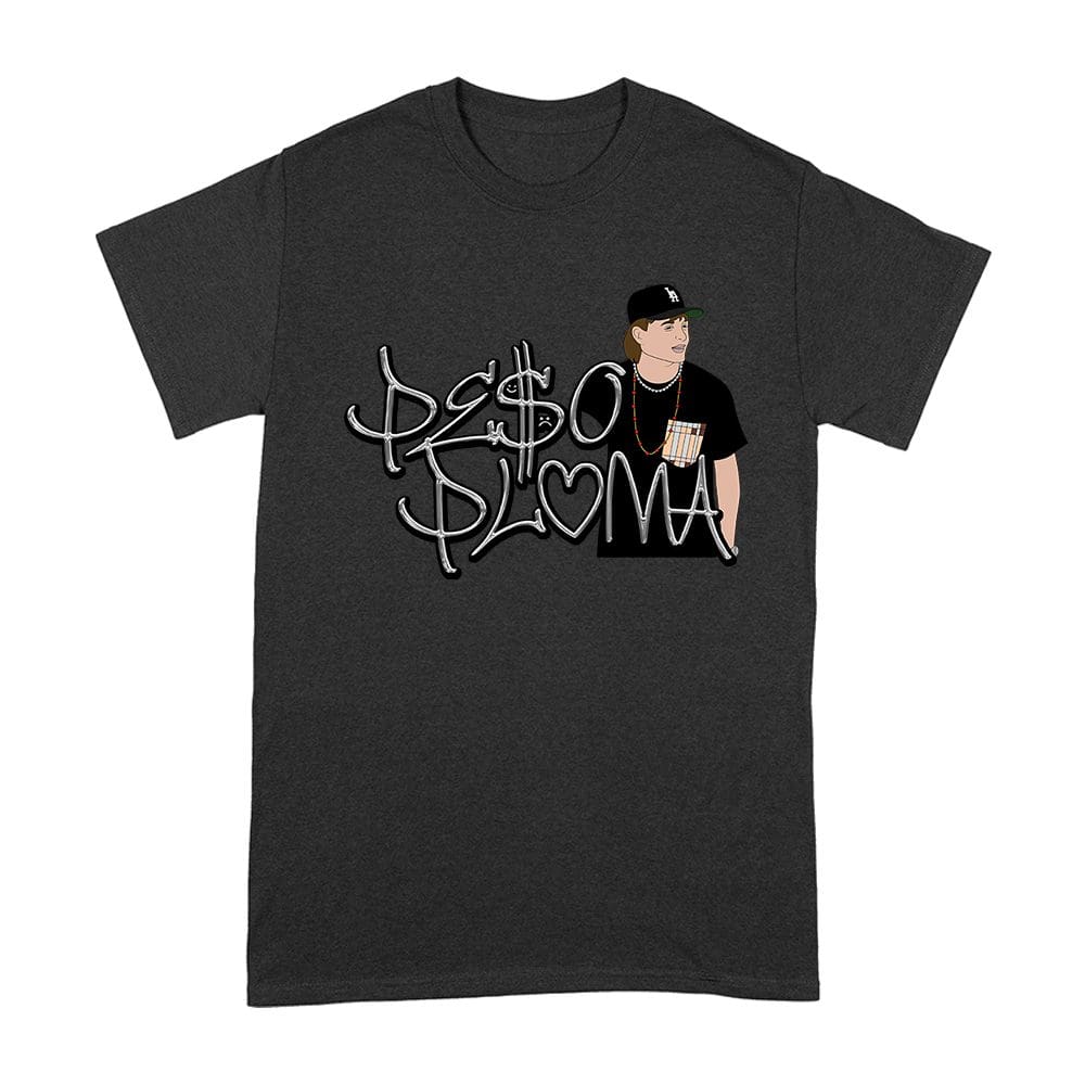 Ppt-11_A-Black.jpg Peso-Pluma Silvery Letters Graphic Tee ? Shiny Urban Latin Music Shirt For Stylish Fans Unisex Adult – Viva Party