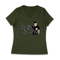 Peso-Pluma Silvery Letters Graphic Tee ? Shiny Urban Latin Music Shirt for Stylish Fans Women Jersey V-Neck