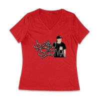 Peso-Pluma Silvery Letters Graphic Tee ? Shiny Urban Latin Music Shirt for Stylish Fans Women Jersey V-Neck