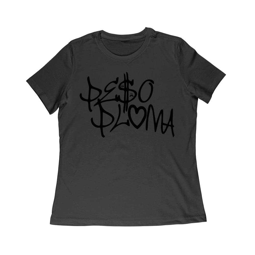 Ppt-12_Wr-Black.jpg Peso-Pluma Bold Name T-Shirt - Stylish Latin Music Fan Tee With Iconic Text Design Women Relaxed – Viva Party