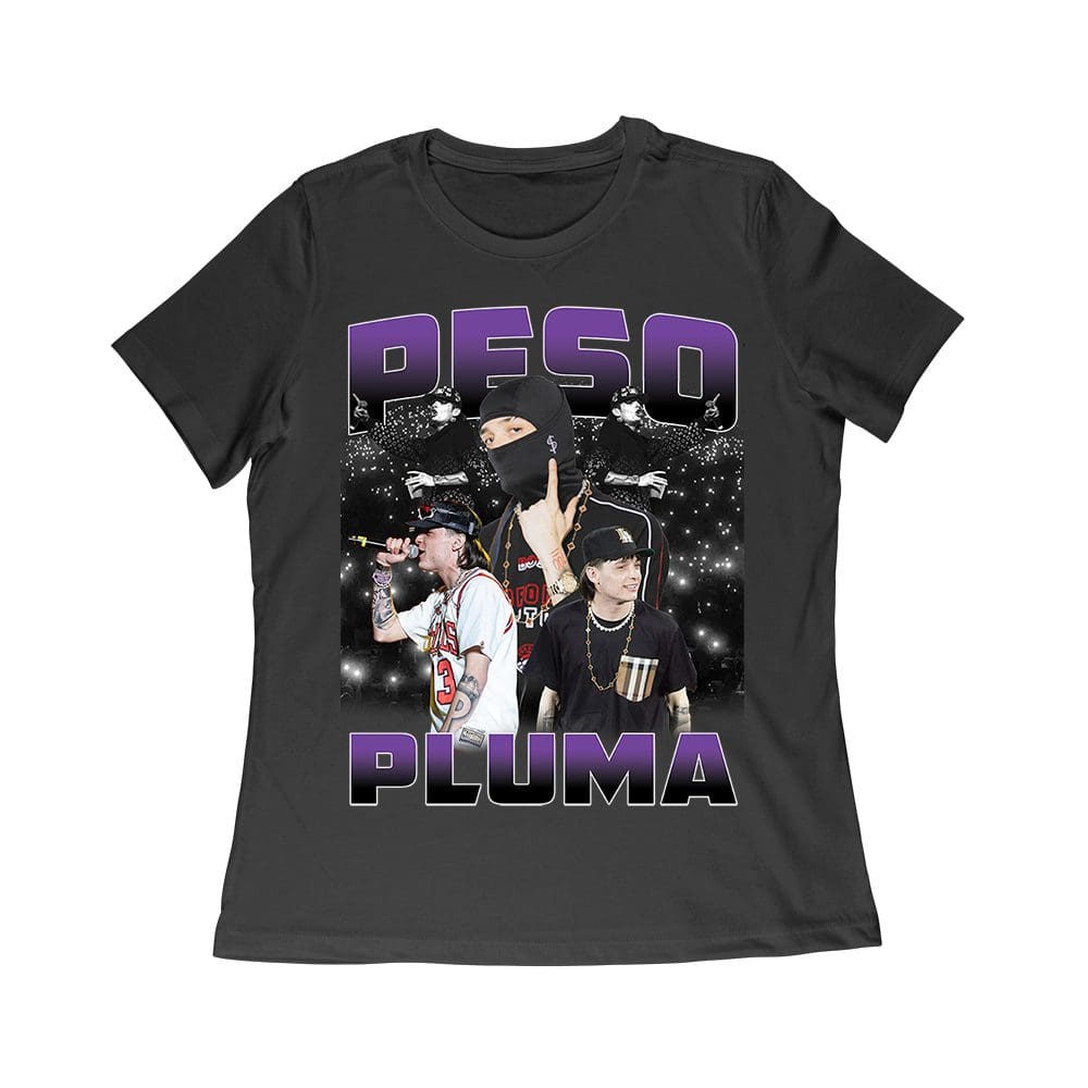 Ppt-19_Wr-Black.jpg Peso-Pluma Graphic Tee - Striking Latin Artist Design With Iconic Visuals Women Relaxed – Viva Party