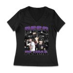 Peso-Pluma Graphic Tee - Striking Latin Artist Design with Iconic Visuals Women Jersey V-Neck – Viva Party