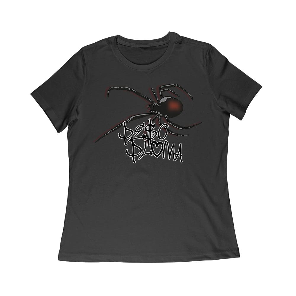 Ppt-21_Wr-Black.jpg Peso-Pluma Graphic Tee - Bold Design Featuring Artist Name And Iconic Spider Tattoo Women Relaxed – Viva Party