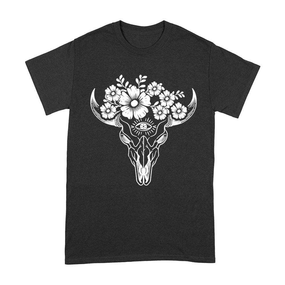 Rod-18_A-Black.jpg Rodeo Cow Skull T-Shirt - Western Floral Skull Graphic Tee - Vintage Country Rodeo Shirt - Rustic Cowboy Cowgirl Outfit For Men &Amp;Amp; Women Unisex Adult – Viva Party