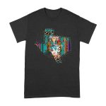 Rodeo Texas Map T-Shirt - Western Cowgirl & Cowboy Graphic Tee - Vintage Country Southwestern Shirt with Rustic Horse & Floral Design        Unisex Adult – Viva Party