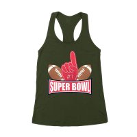 Championship Game Day Football T-Shirt ? Perfect Fan Apparel for Sports Lovers & Big Game Celebrations Women's Racerback Tank Top