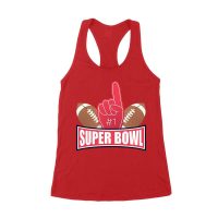 Championship Game Day Football T-Shirt ? Perfect Fan Apparel for Sports Lovers & Big Game Celebrations Women's Racerback Tank Top