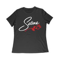 Selena with Rose Flower Shirt - 90s Retro Music Fan Tee - Latina Icon Tribute Gift Women Relaxed – Viva Party