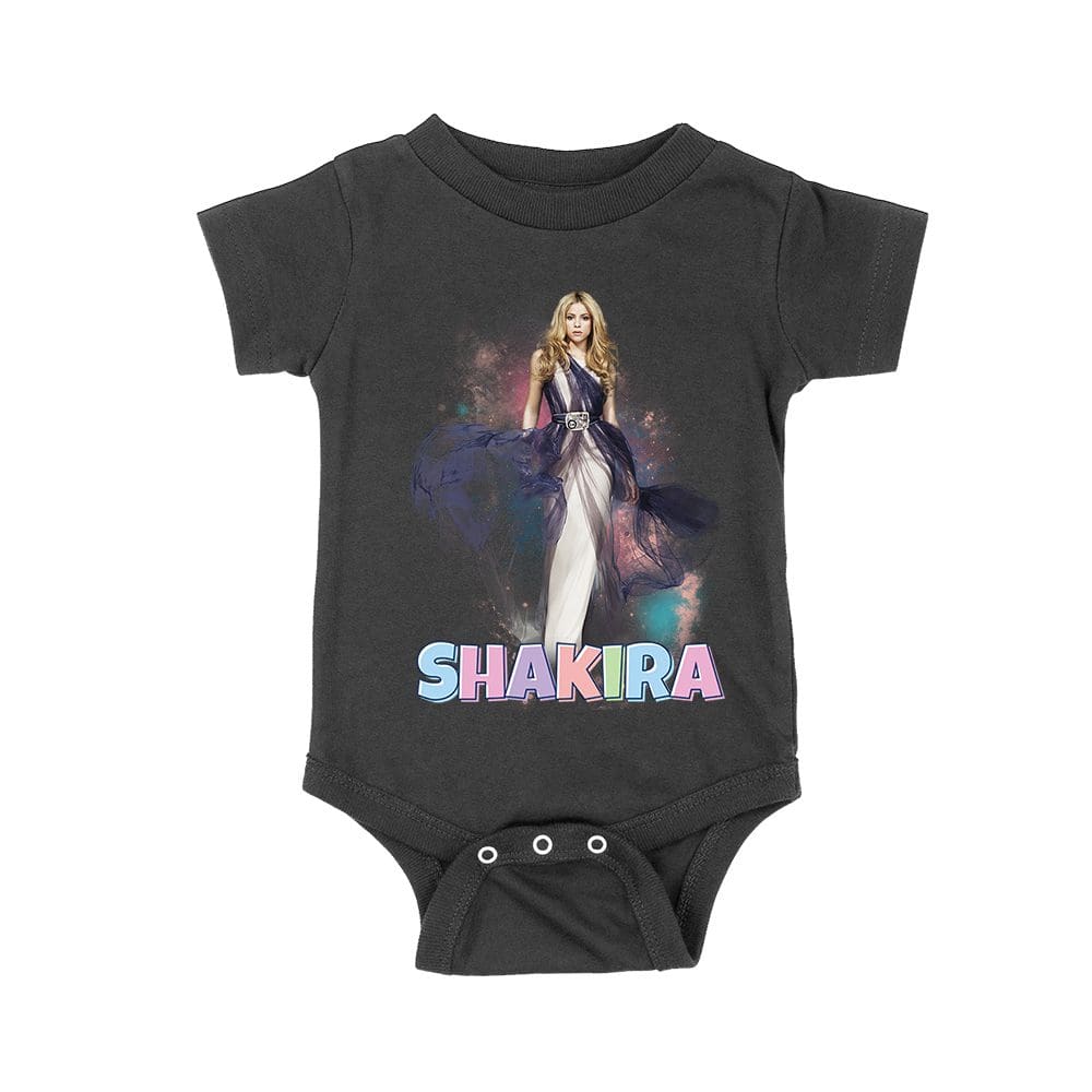 Skr-02_Rs-Black.jpg Shakira Retro Pop Diva Art - Vibrant Music Queen Design For True Fans Unisex Baby Jersey – Viva Party