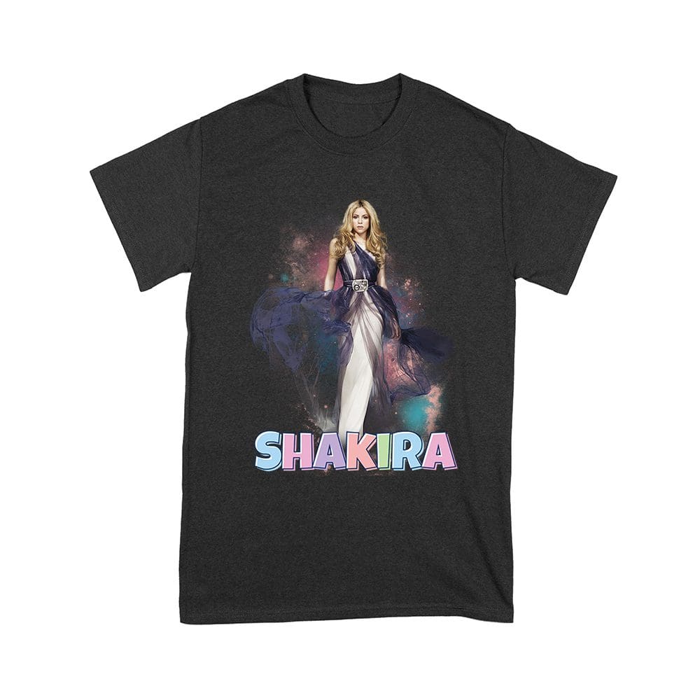 Skr-02_Y-Black.jpg Shakira Retro Pop Diva Art - Vibrant Music Queen Design For True Fans Unisex Youth – Viva Party