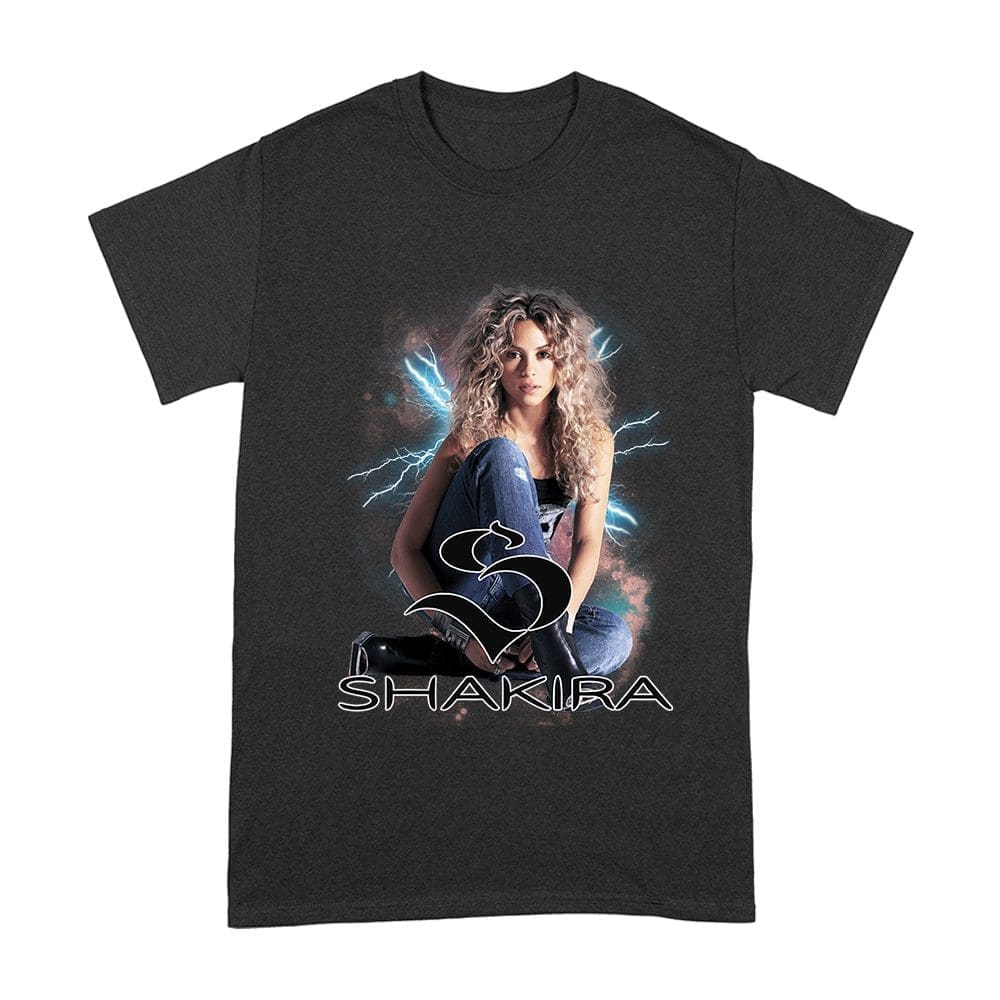 Skr-09_A-Black.jpg Shakeera Strikes With Style - Thunderstorm Inspired Music Star T-Shirt Design Unisex Adult – Viva Party
