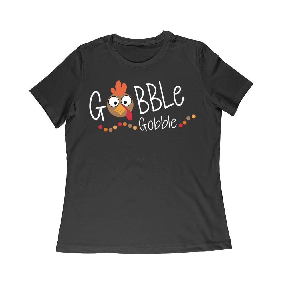 Tksg-07_Wr-Black.jpg Gobble Gobble Thanksgiving T-Shirt - Fun And Festive Holiday Wear - Perfect For Turkey Lovers - Comfortable Fit Women Relaxed – Viva Party