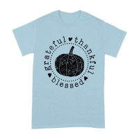 Grateful Thankful Blessed T-Shirt with Pumpkin Design
