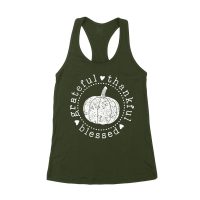 Grateful Thankful Blessed T-Shirt with Pumpkin Design