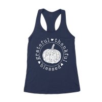 Grateful Thankful Blessed T-Shirt with Pumpkin Design