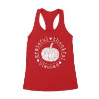 Grateful Thankful Blessed T-Shirt with Pumpkin Design
