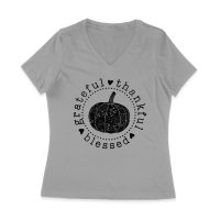 Grateful Thankful Blessed T-Shirt with Pumpkin Design