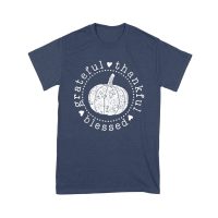 Grateful Thankful Blessed T-Shirt with Pumpkin Design
