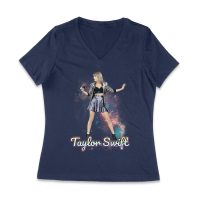 Taylor-Swift Spotlight Performance on Stage Graphic Tee Women Jersey V-Neck