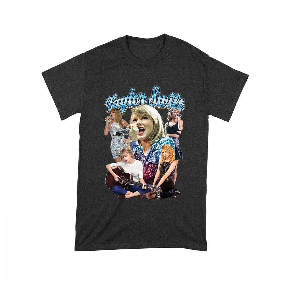 Tls-06_T-Black.jpg Taylor-Swift Singing Moments Collage Graphic T-Shirt Unisex Toddler – Viva Party