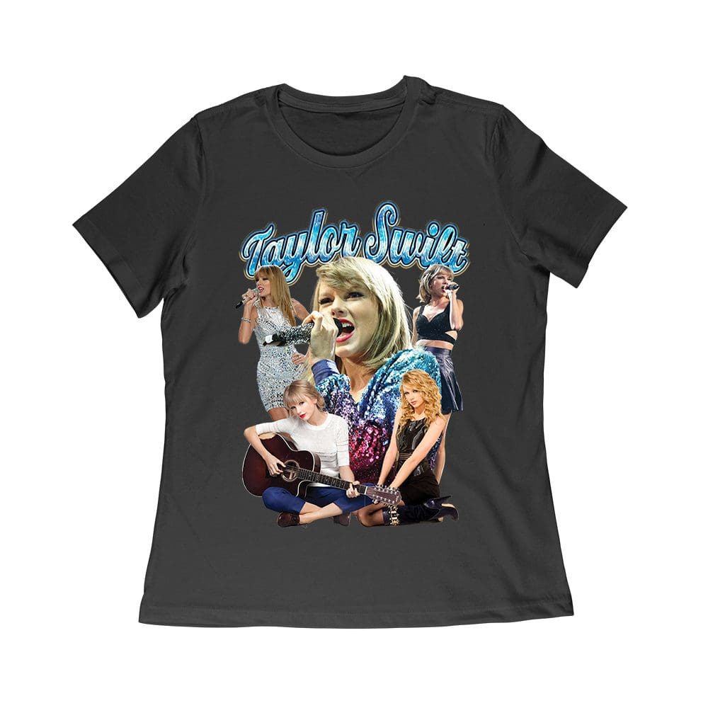 Tls-06_Wr-Black.jpg Taylor-Swift Singing Moments Collage Graphic T-Shirt Women Relaxed – Viva Party