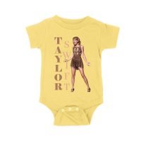 Taylor-Swift Bold Letters with Chic Pose T-Shirt Unisex Baby Jersey