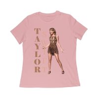 Taylor-Swift Bold Letters with Chic Pose T-Shirt Women Relaxed
