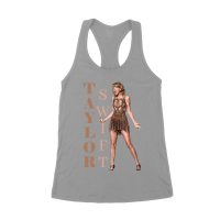 Taylor-Swift Bold Letters with Chic Pose T-Shirt Women's Racerback Tank Top
