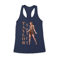 Taylor-Swift Bold Letters with Chic Pose T-Shirt Women's Racerback Tank Top