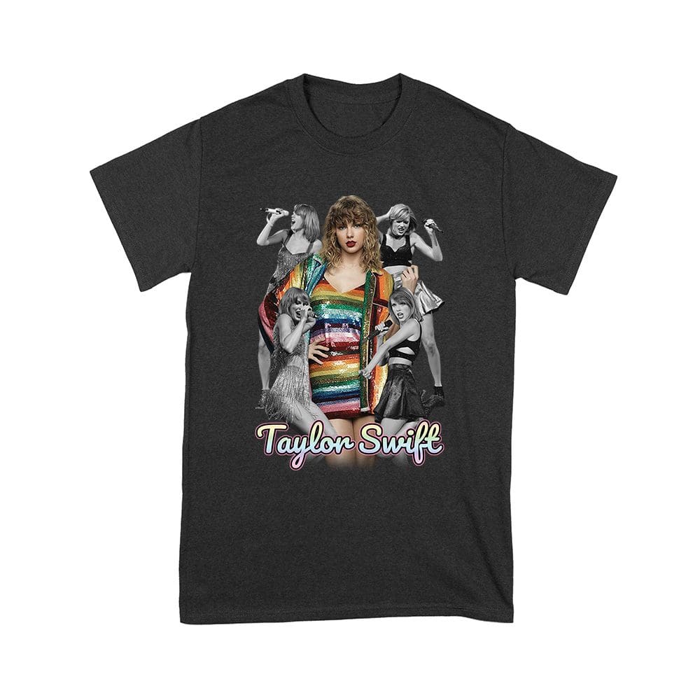 Tls-09_Y-Black.jpg Taylor-Swift Rainbow Outfit Pop Icon T-Shirt Unisex Youth – Viva Party