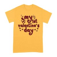 My 1st Valentine's Day T-Shirt ? Adorable Baby Valentine's Outfit, Cute First Love Gift Unisex Adult