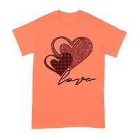 Love Heart Design T-Shirt ? Cute and Romantic Valentine's Day Gift for Couples Unisex Adult