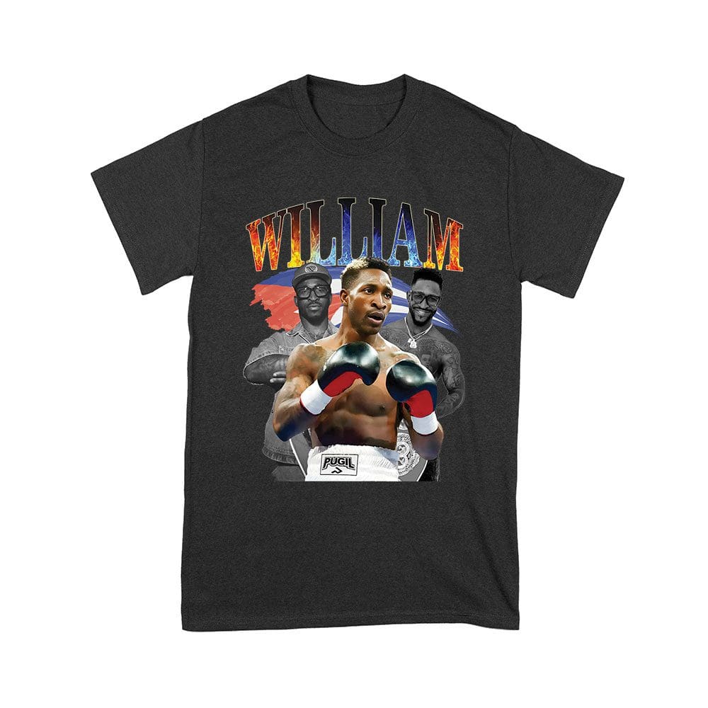 Wil-03_Y-Black.jpg William Scull Collage T-Shirt - Cuba Flag Background Boxing Fan Tee With Bold Graphic Design Unisex Youth – Viva Party