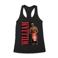 William Scull T-Shirt - Iconic Scarface Style Boxer Graphic Tee for Fight Fans and Streetwear Lovers Women's Racerback Tank Top – Viva Party